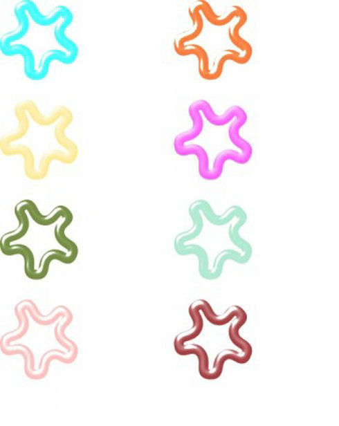490x616 Free Colorful Stars Clipart Image
