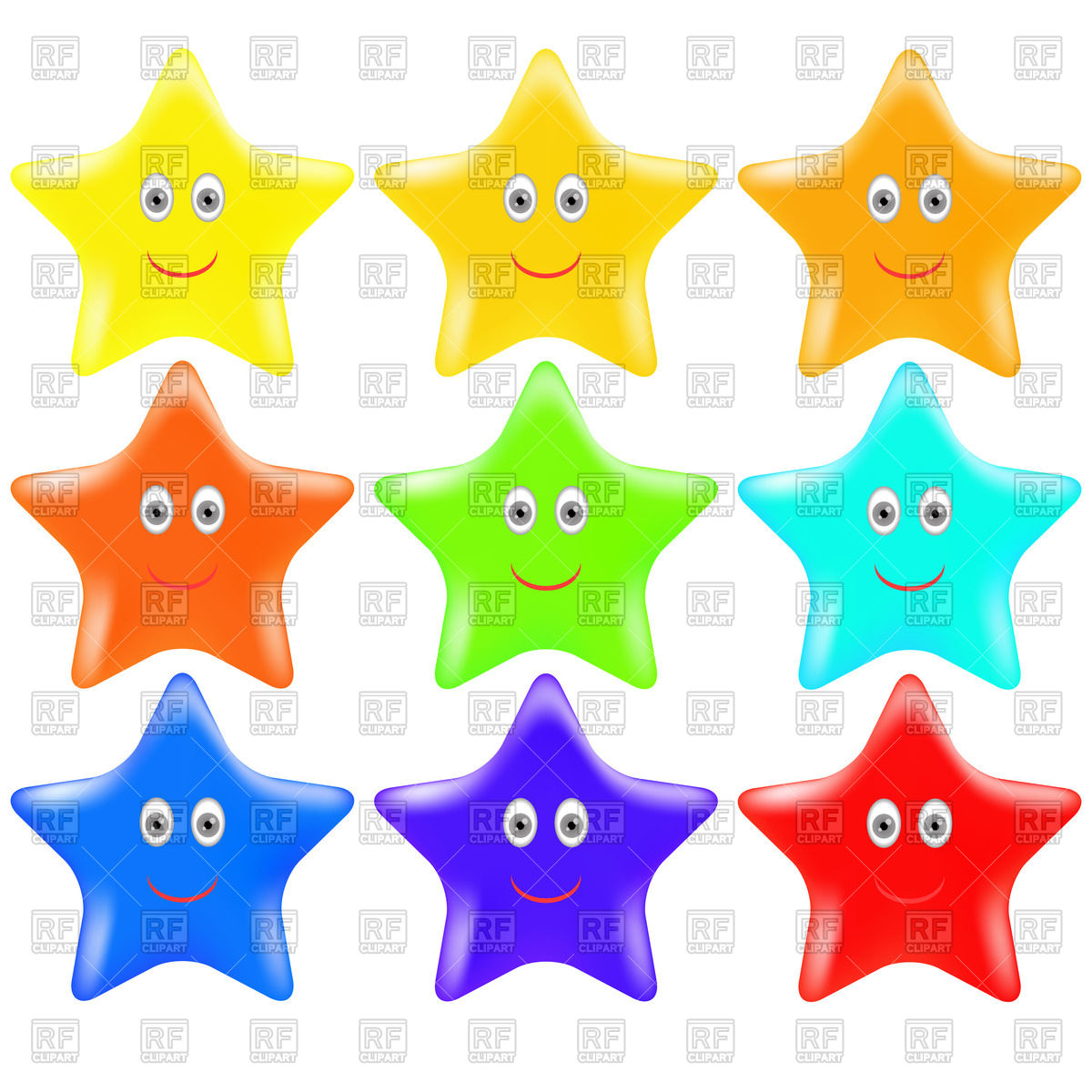 1200x1200 Set Of Colorful Stars