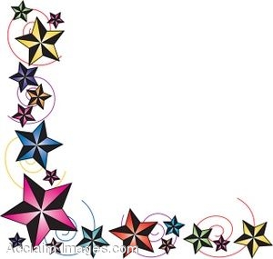 300x285 Colorful Star Borders Clipart