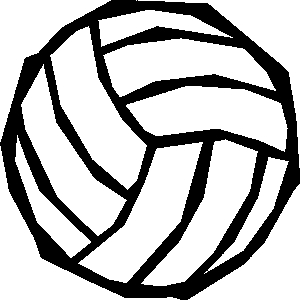 300x300 Colorful Volleyball Clip Art