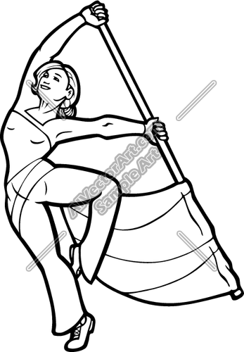 347x500 Colorguard Girl Clipart And Vectorart Sports