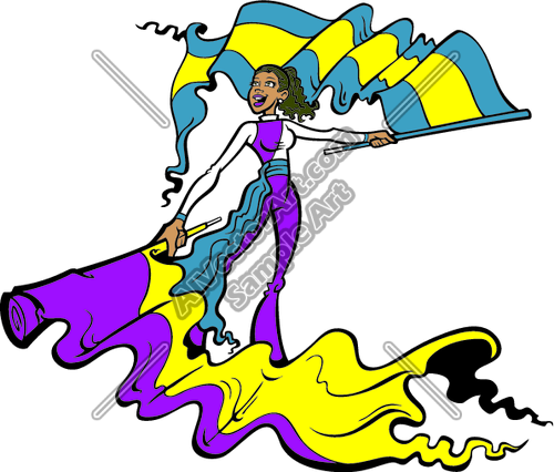 500x426 Colorguard07v4clr Clipart And Vectorart Sports