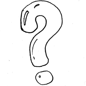 300x300 Drawn Question Mark Bubble Letter