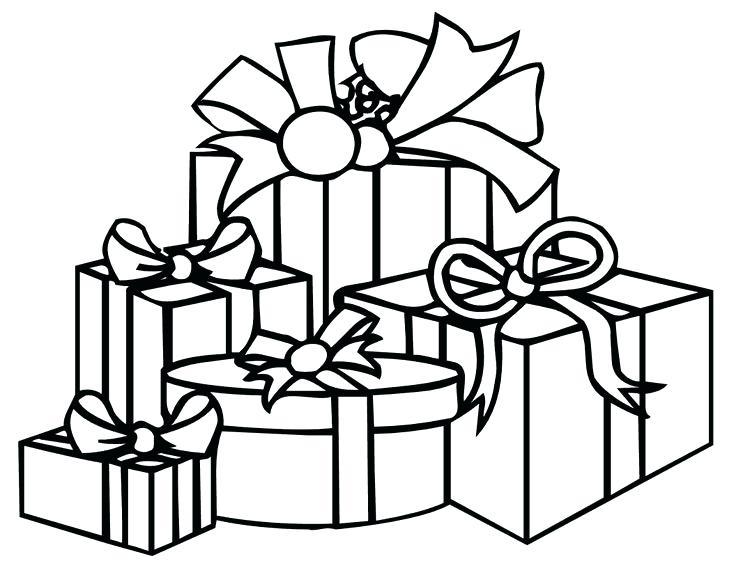 736x568 Christmas Presents Coloring Pages Free With Page Boys Of Ideas