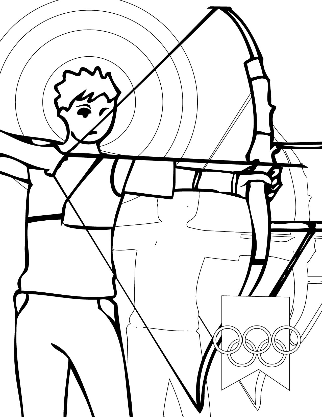 1275x1650 Sports Coloring Pages Archery