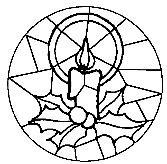 650x638 Christmas Candle Coloring Pages