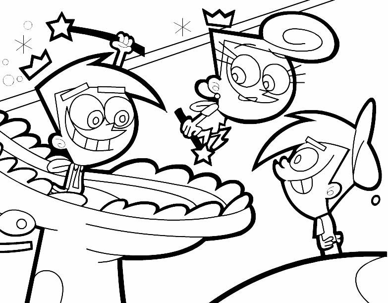 783x611 Coloring For Picture Cartoon Kids Fairly Odd Parents Coloring Pages
