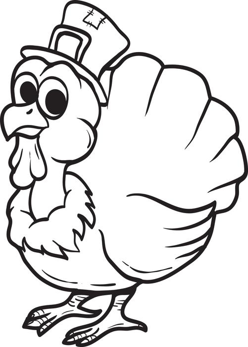 501x700 Free Printable Thanksgiving Turkey Coloring Page For Kids