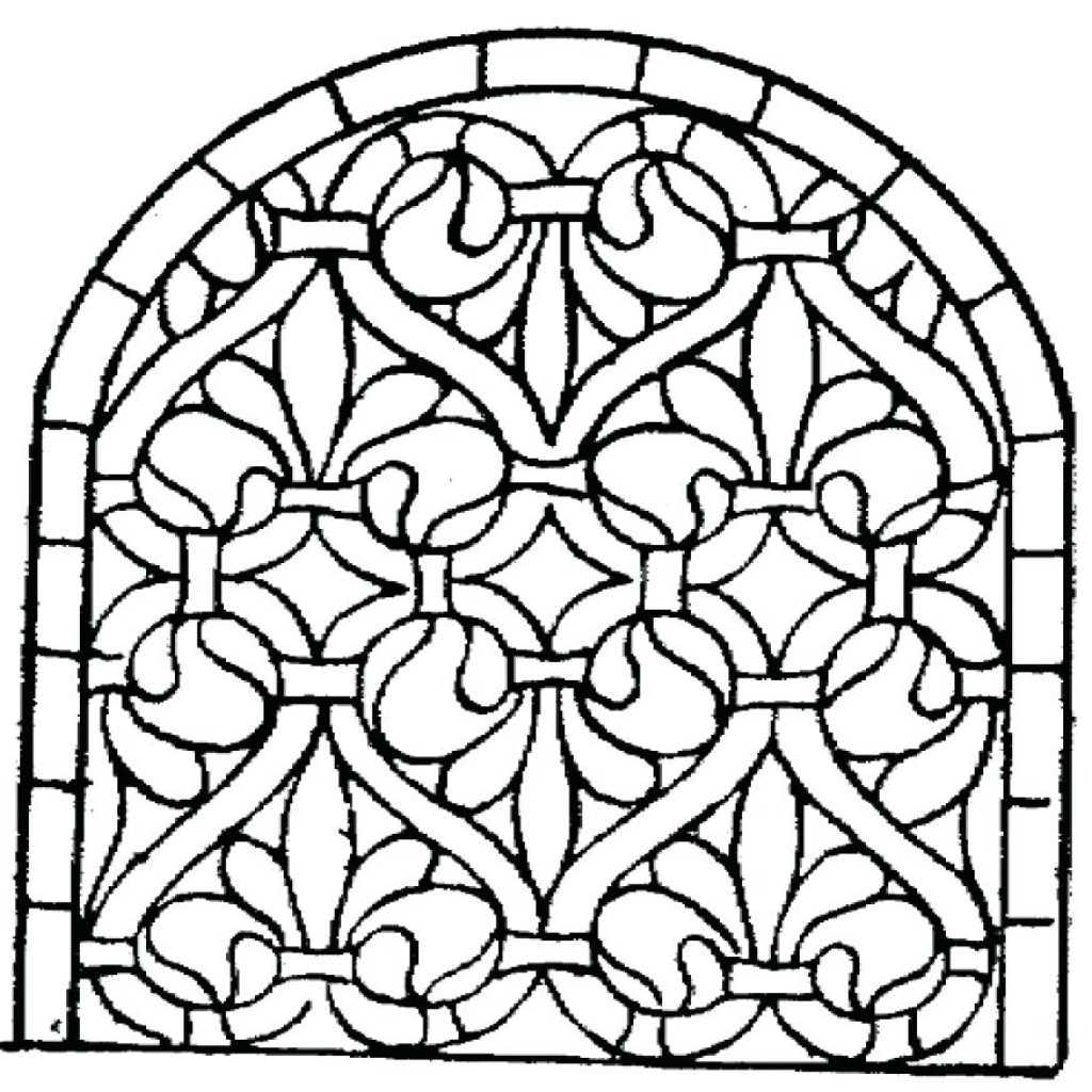 1024x1024 Beautiful Christmas Stained Glass Coloring Pages