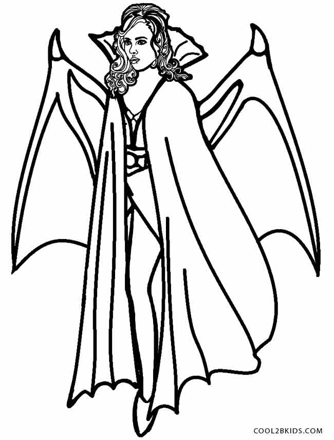 650x856 Drawn Vampire Coloring Page