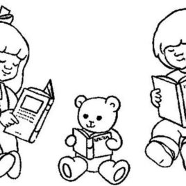268x268 Girl Reading Coloring Page Kids Drawing And Coloring Pages
