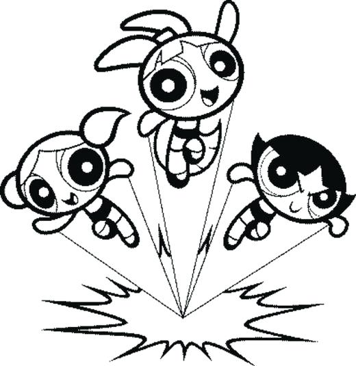 520x535 Great Charming Powerpuff Girls Coloring Sheets Print Pages Photos