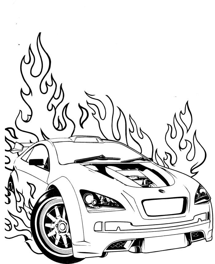 700x860 Race Cars Coloring Pages