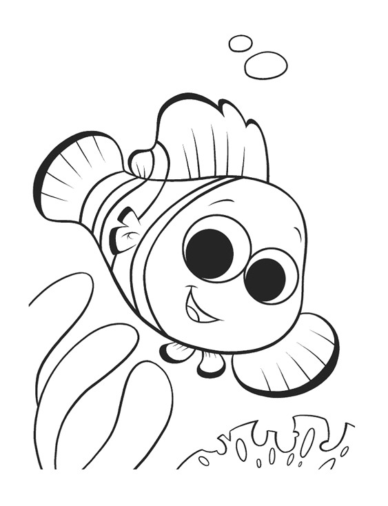 563x734 Finding Nemo Coloring Pages Birthday Printable