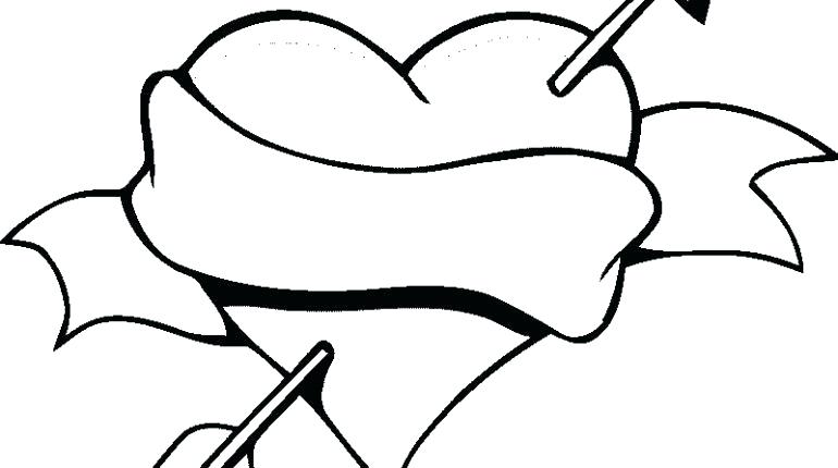770x430 Coloring Pages Of Hearts And Roses