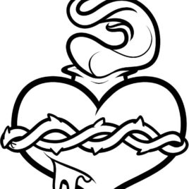 268x268 Jesus Sacred Heart Coloring Page Sacred Heart Coloring Page