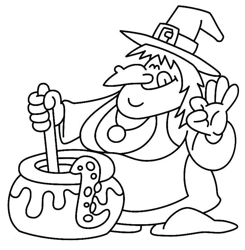 818x833 Halloween Witch Coloring Pages
