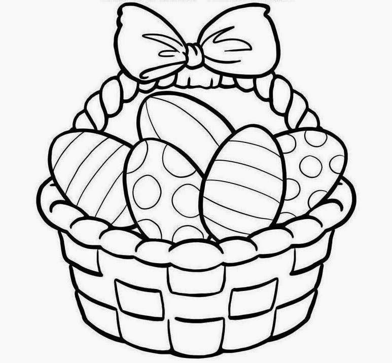 773x716 Easter Egg Clipart Black And White Image Coloring Pages