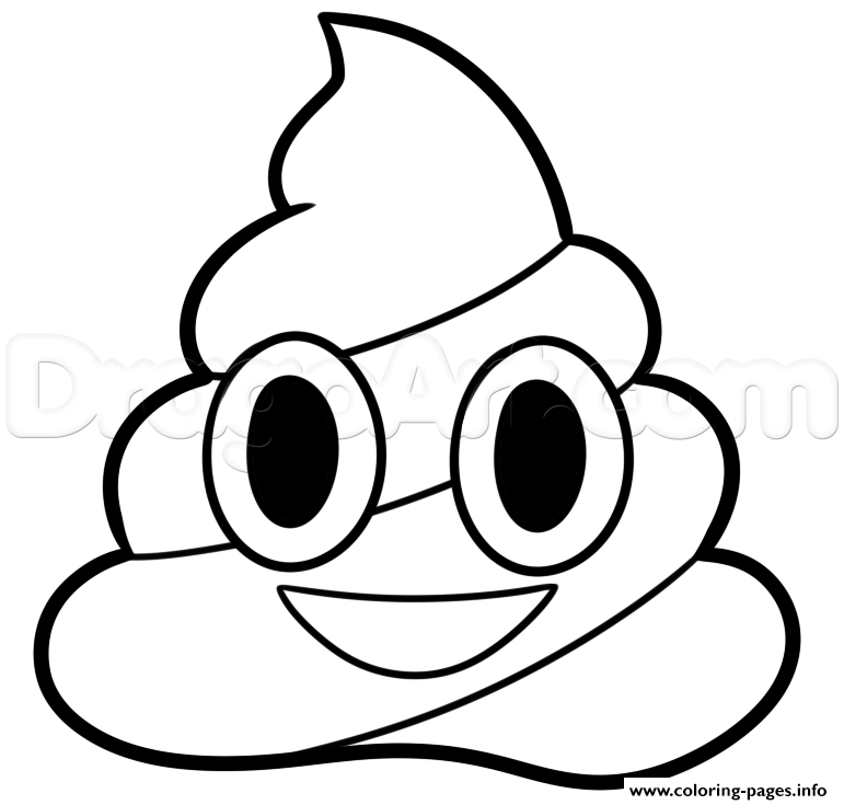 771x735 Poop Emoji Coloring Pages Printable