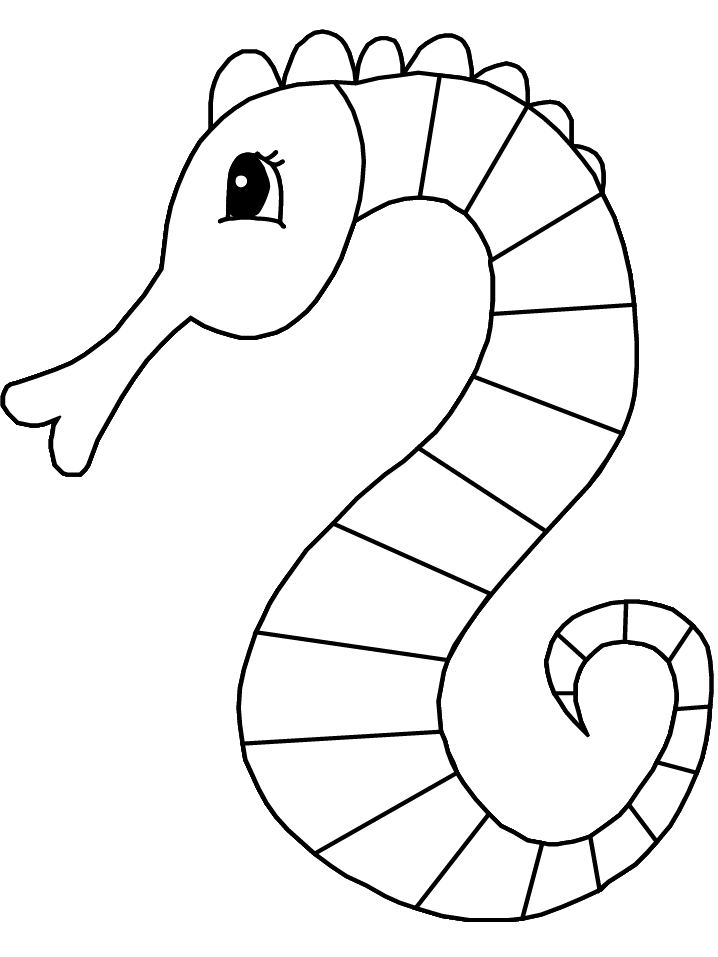 718x957 Print Coloring Page And Book, Ocean Seahorse3 Animals Coloring