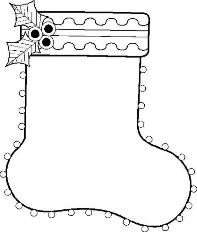 640x756 Best Easy To Color Christmas Stocking Coloring Pages Fireplace
