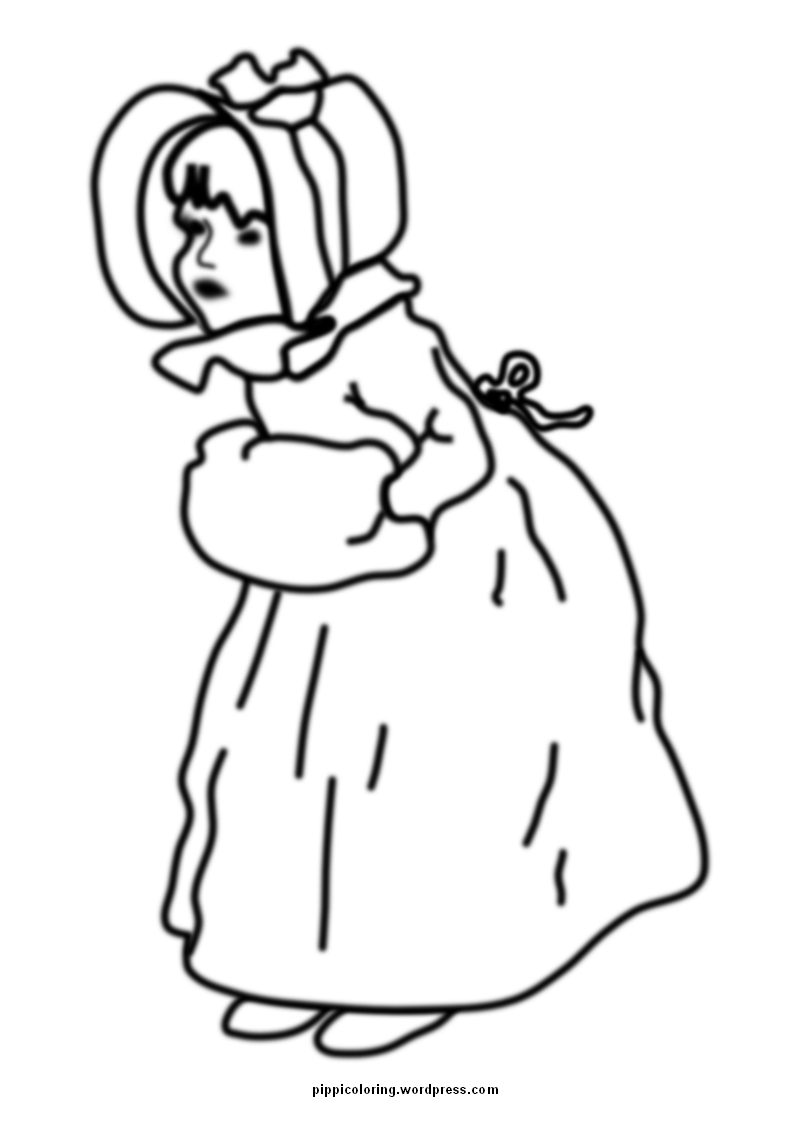 794x1123 Vintage Girl Coloring Page Pippi's Coloring Pages