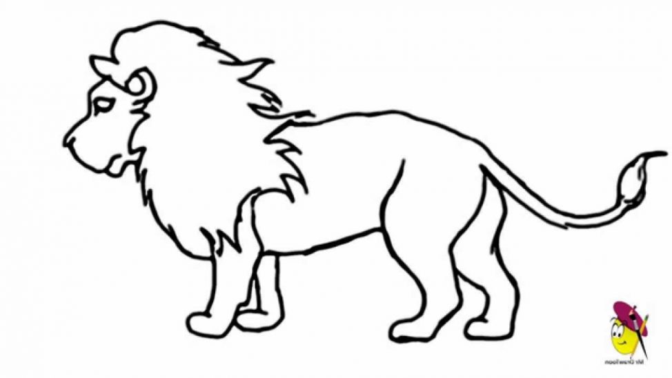 974x548 Coloring Pages Easy Drawing Of A Lion 5 Coloring Pages Easy