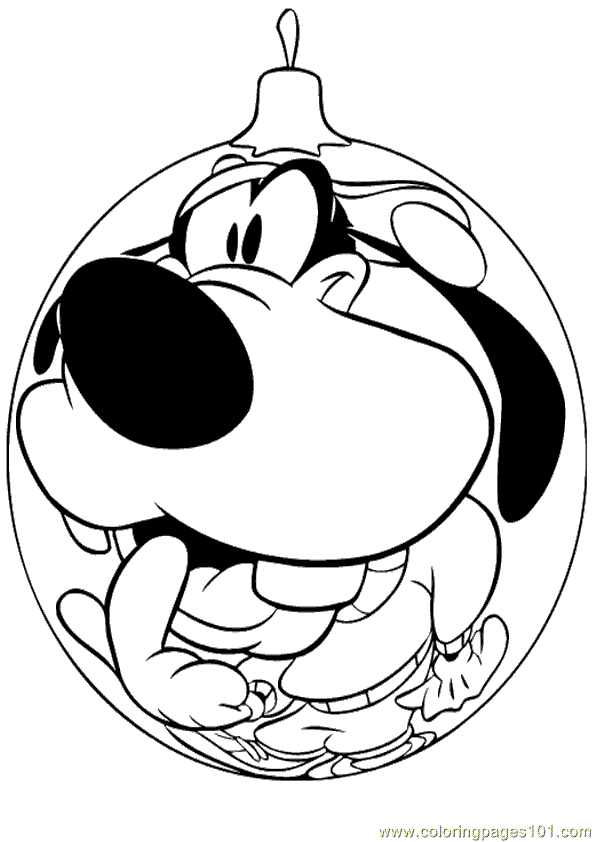 595x842 Bola Navidad Goofy Coloring Page