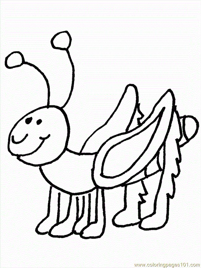 650x866 Grasshopper Coloring Page