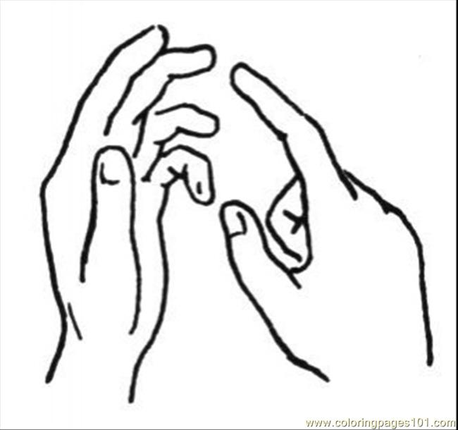 650x610 Talking With Hands Coloring Page