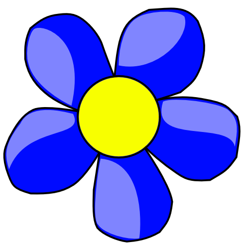 500x500 Blue Flower Clip Art Many Interesting Cliparts