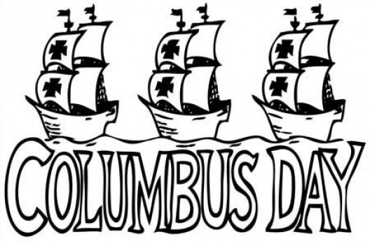 528x352 Columbus Day Coloring Page
