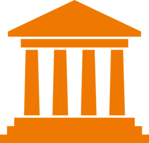 298x285 Orange Ancient Building Clip Art