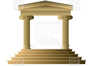 400x283 Ancient Columns Royalty Free Vector Clip Art Image