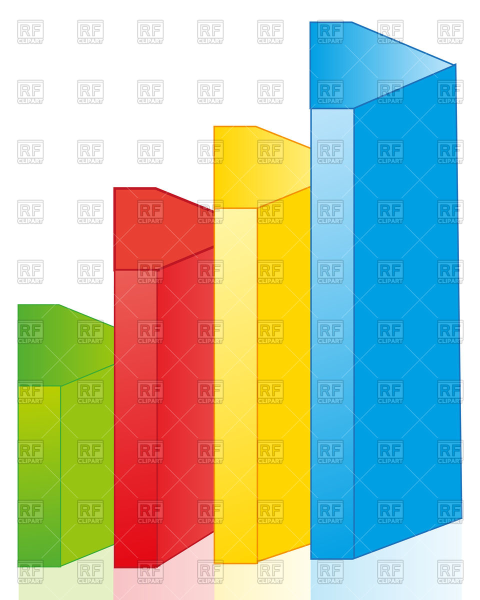 960x1200 Colourful Bar Graph On White Background