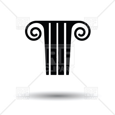 400x400 Antique Column Icon Royalty Free Vector Clip Art Image