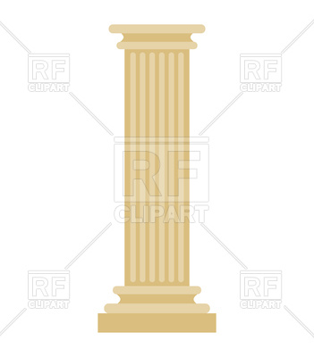 351x400 Greek Column Royalty Free Vector Clip Art Image
