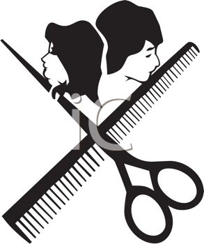 293x350 Hair Stylist Icon With Scissors And A Comb