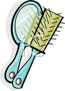 215x300 Comb And Hand Mirror Clipart Image