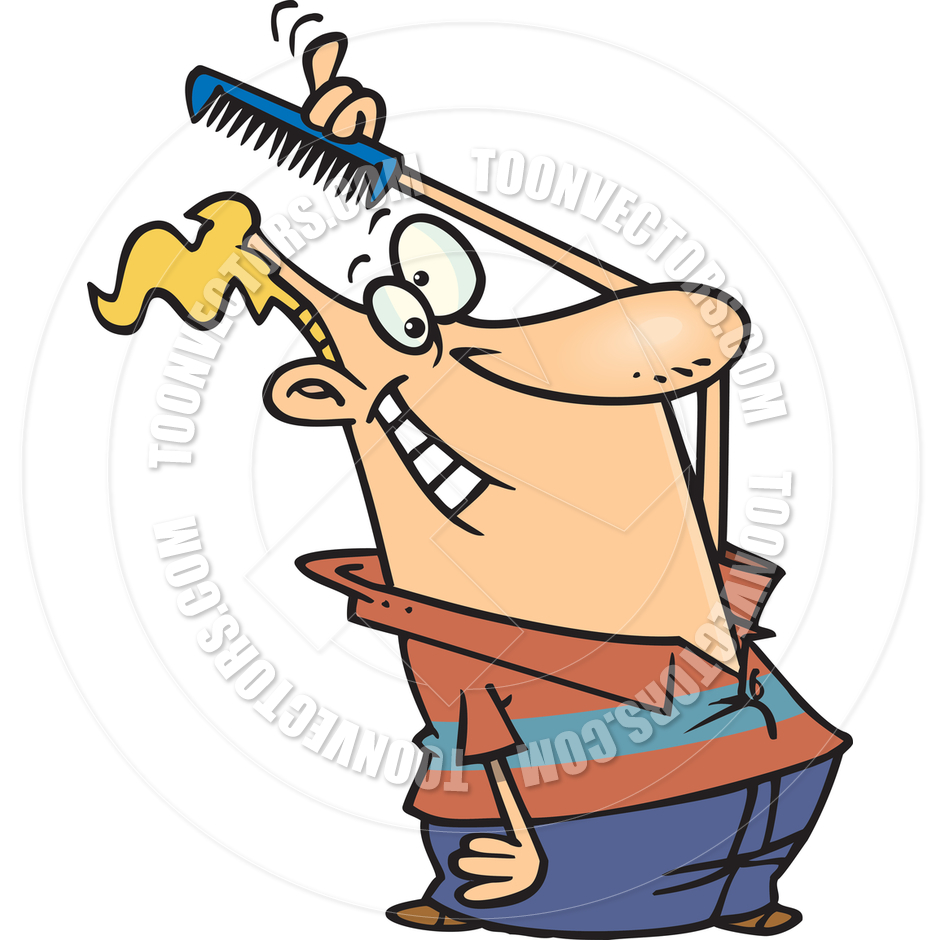940x940 Boy Combing Hair Clipart