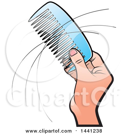 450x470 Royalty Free Vector Clip Art Illustration Of An Outlined Comb By