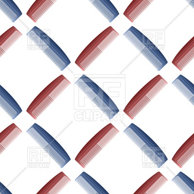 400x400 Colorful Plastic Combs Seamless Pattern Royalty Free Vector Clip