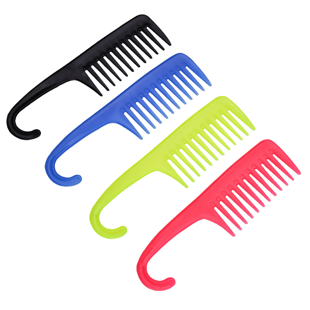 1000x1000 4 Colors Large Wide Tooth Combs Of Hook Handle Detangling Reduce