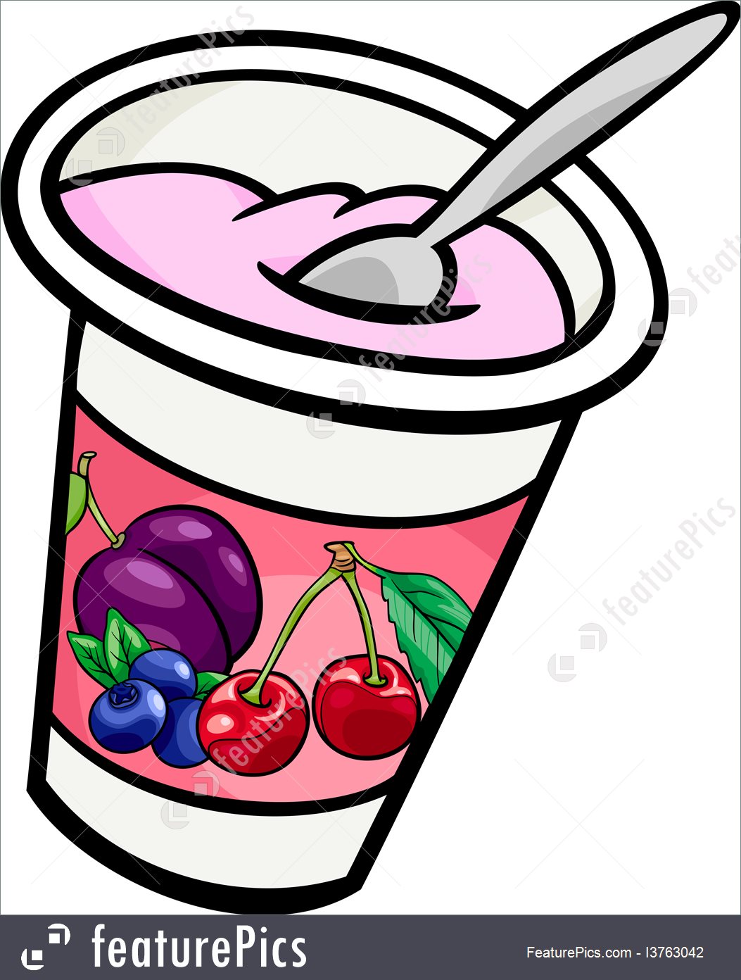 1053x1392 Yogurt Clip Art Cartoon Illustration
