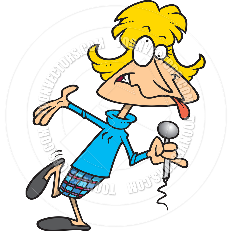 940x940 Cartoon Comedienne By Ron Leishman Toon Vectors Eps