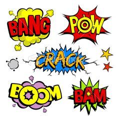 236x236 Comic Book Sound Effects Royalty Free Stock Vector Art