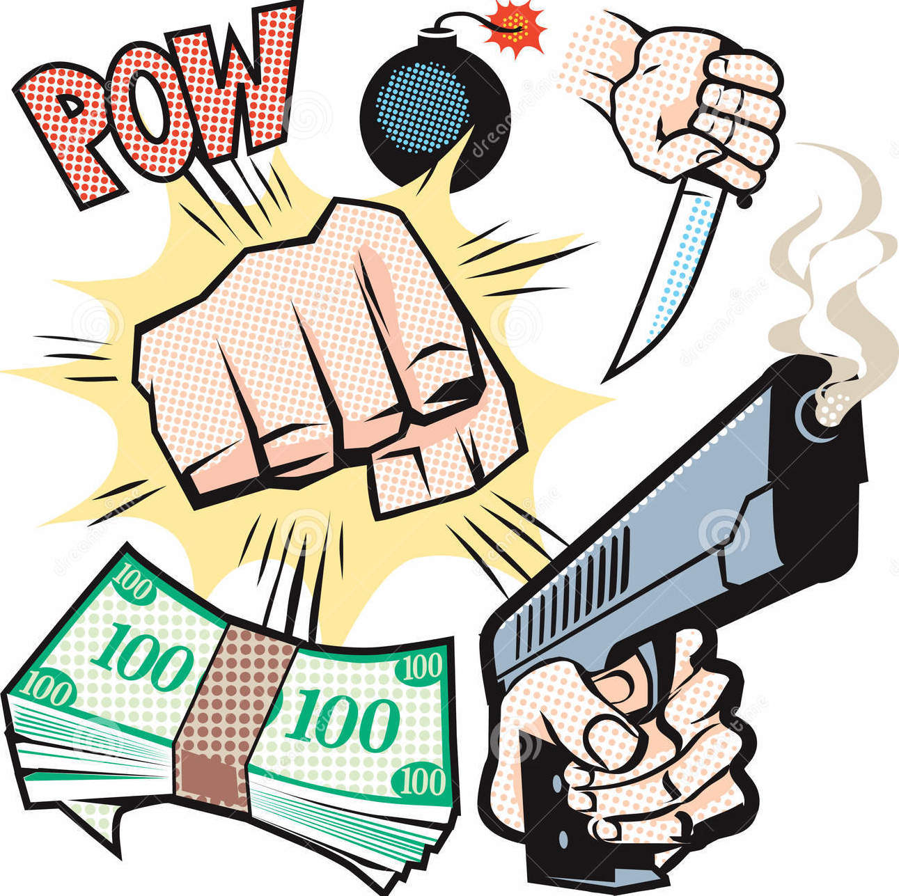 1291x1287 Comic Crime Clip Art Collection Book Style Theme 32370147