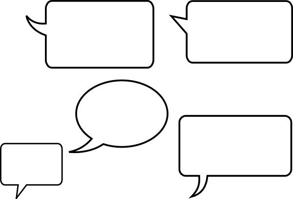 600x407 Speech Bubbles Clip Art