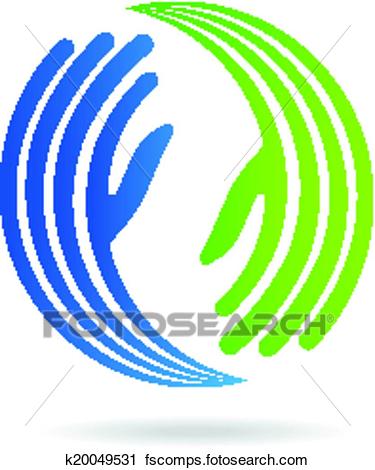 375x470 Clipart Of Hands Pact Image Logo K20049531