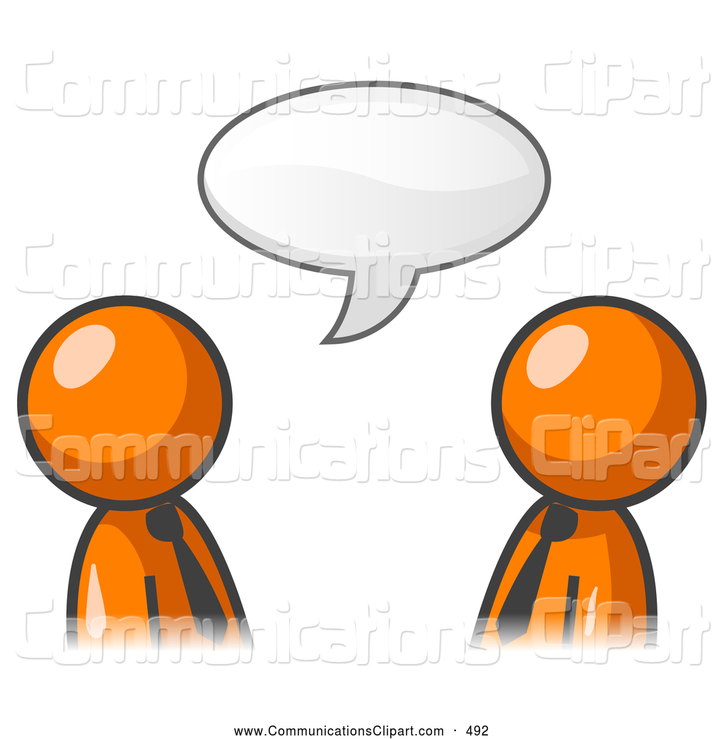 1024x1044 Communication Clipart Of Pair Of Two Orange Businessmen Having